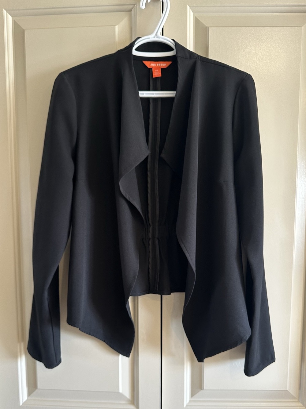Joe Fresh Draped Front Jacket in Black Size Small Like New